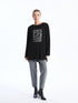 LC Waikiki Crew Neck Sequined Long Sleeve Women's Tunic